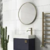 Venice Brushed Brass 600mm Round Mirror