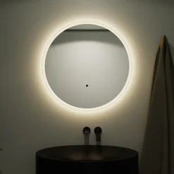 Venice 800mm Round LED Illuminated Anti-Fog Bathroom Mirror -Modern Bath Shop vn60mir d2