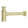 Venice 900mm Wall Hung Basin With Brushed Brass Towel Rail Frame Inc. Tap + Bottle Trap