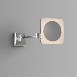 Venice Chrome Square 3x Magnifying LED Cosmetic Mirror -Modern Bath Shop vncmsqu d1