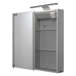 Croydex Jefferson Hang N Lock Single Door Illuminated Mirror Cabinet With Shaver Socket 700 X 400mm -Modern Bath Shop wc147769e d3n