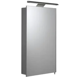 Croydex Jefferson Hang N Lock Single Door Illuminated Mirror Cabinet With Shaver Socket 700 X 400mm -Modern Bath Shop wc147769eai2