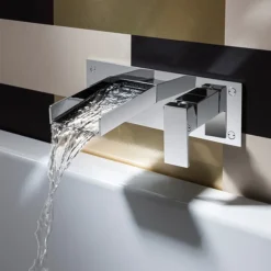 Crosswater - Water Square Wall Mounted 2 Hole Set Basin Mixer