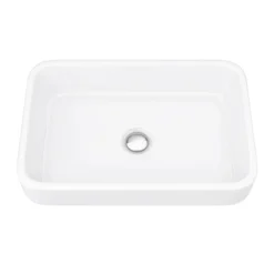 600 X 450mm White Shelf With Miami Basin -Modern Bath Shop wsves205 detail1